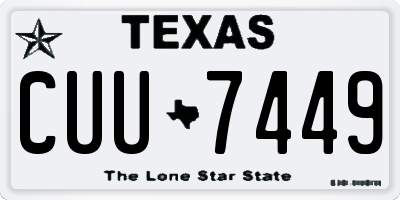TX license plate CUU7449