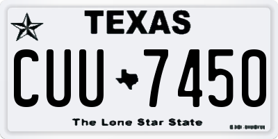 TX license plate CUU7450