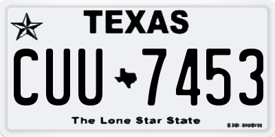 TX license plate CUU7453