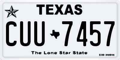 TX license plate CUU7457