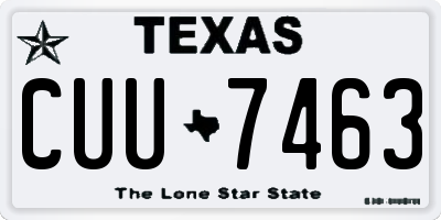 TX license plate CUU7463