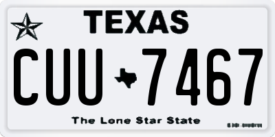 TX license plate CUU7467