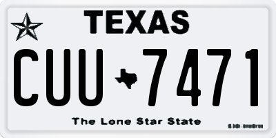 TX license plate CUU7471