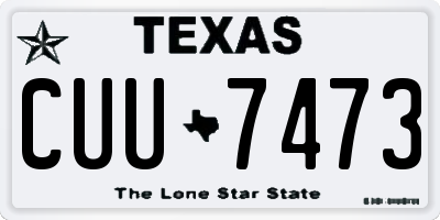 TX license plate CUU7473