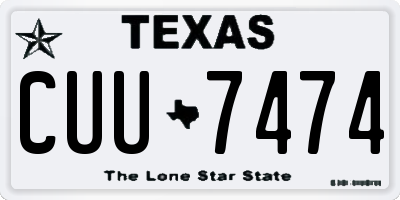 TX license plate CUU7474