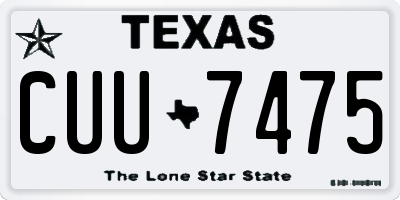 TX license plate CUU7475