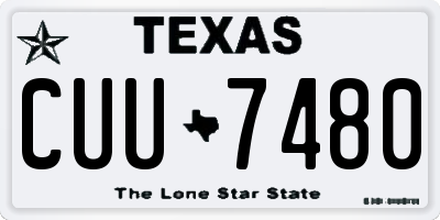 TX license plate CUU7480