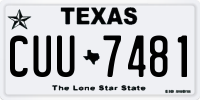 TX license plate CUU7481