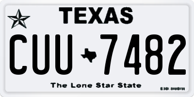 TX license plate CUU7482