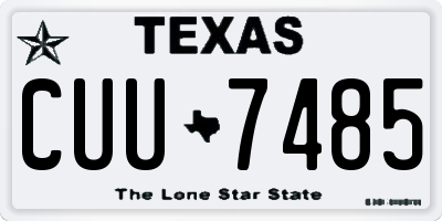 TX license plate CUU7485