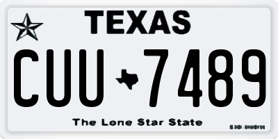 TX license plate CUU7489