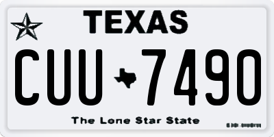 TX license plate CUU7490