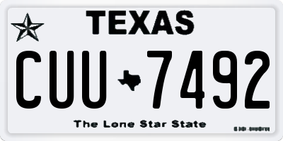 TX license plate CUU7492