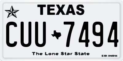 TX license plate CUU7494
