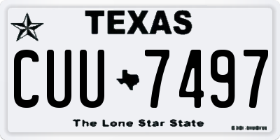 TX license plate CUU7497