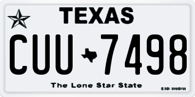 TX license plate CUU7498