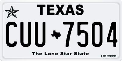 TX license plate CUU7504
