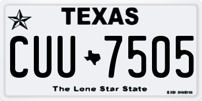 TX license plate CUU7505