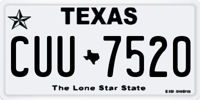 TX license plate CUU7520