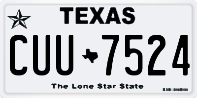 TX license plate CUU7524