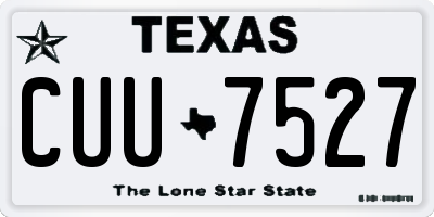 TX license plate CUU7527