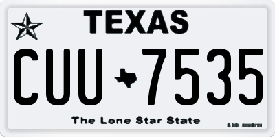 TX license plate CUU7535