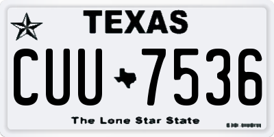 TX license plate CUU7536