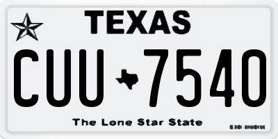 TX license plate CUU7540