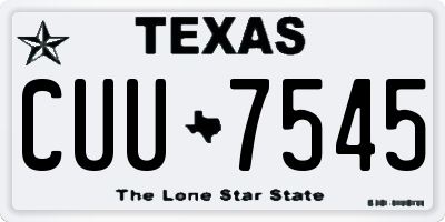 TX license plate CUU7545