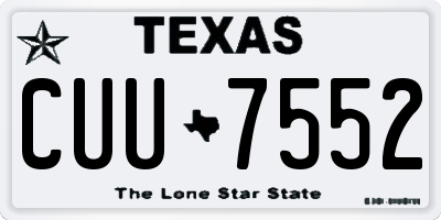 TX license plate CUU7552