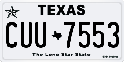 TX license plate CUU7553