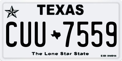 TX license plate CUU7559
