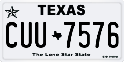TX license plate CUU7576