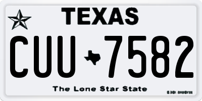 TX license plate CUU7582