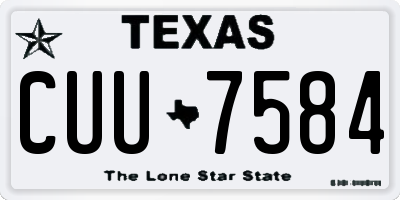 TX license plate CUU7584