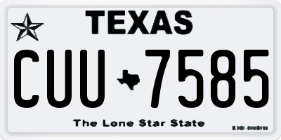 TX license plate CUU7585