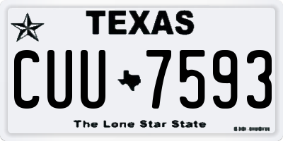TX license plate CUU7593