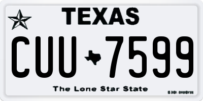 TX license plate CUU7599