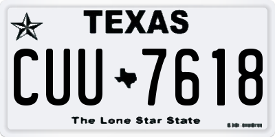 TX license plate CUU7618