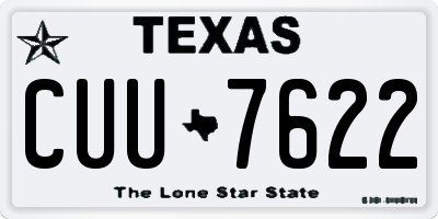 TX license plate CUU7622