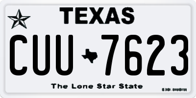 TX license plate CUU7623
