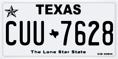 TX license plate CUU7628