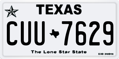 TX license plate CUU7629