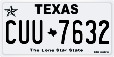 TX license plate CUU7632