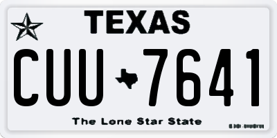 TX license plate CUU7641