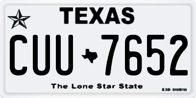 TX license plate CUU7652