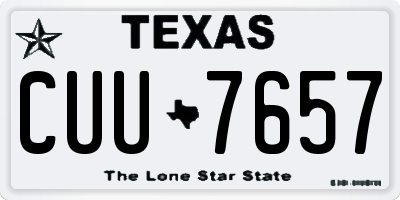 TX license plate CUU7657