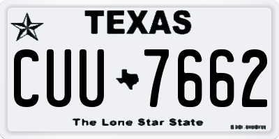 TX license plate CUU7662