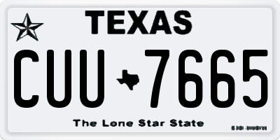 TX license plate CUU7665