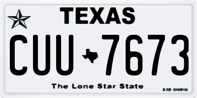 TX license plate CUU7673